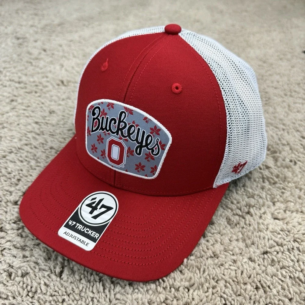 Ohio State Buckeyes‎ Hat '47 Men's Scarlet Factor Trucker Adjustable Red Cap NWT